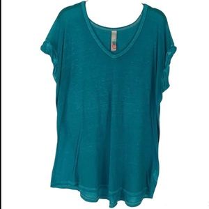 Free People 'Keep Me' V-Neck Burnout Tee